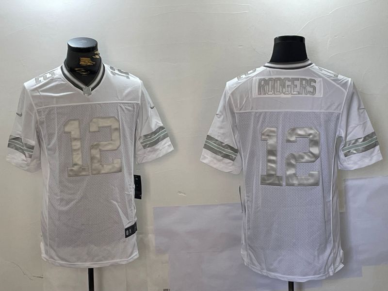 Men Green Bay Packers #12 Rodgers White 2024 Nike Limited NFL Jersey style 10181->buffalo sabres->NHL Jersey